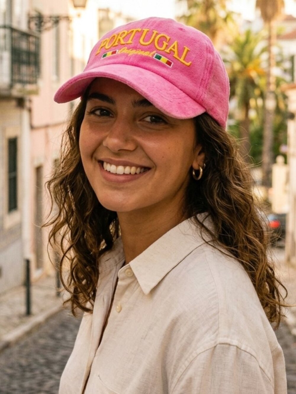 PINK PORTUGAL BASEBALL CAP ORIGINAL COLLECTION SOUVENIR 100% COTTON ONE SIZE